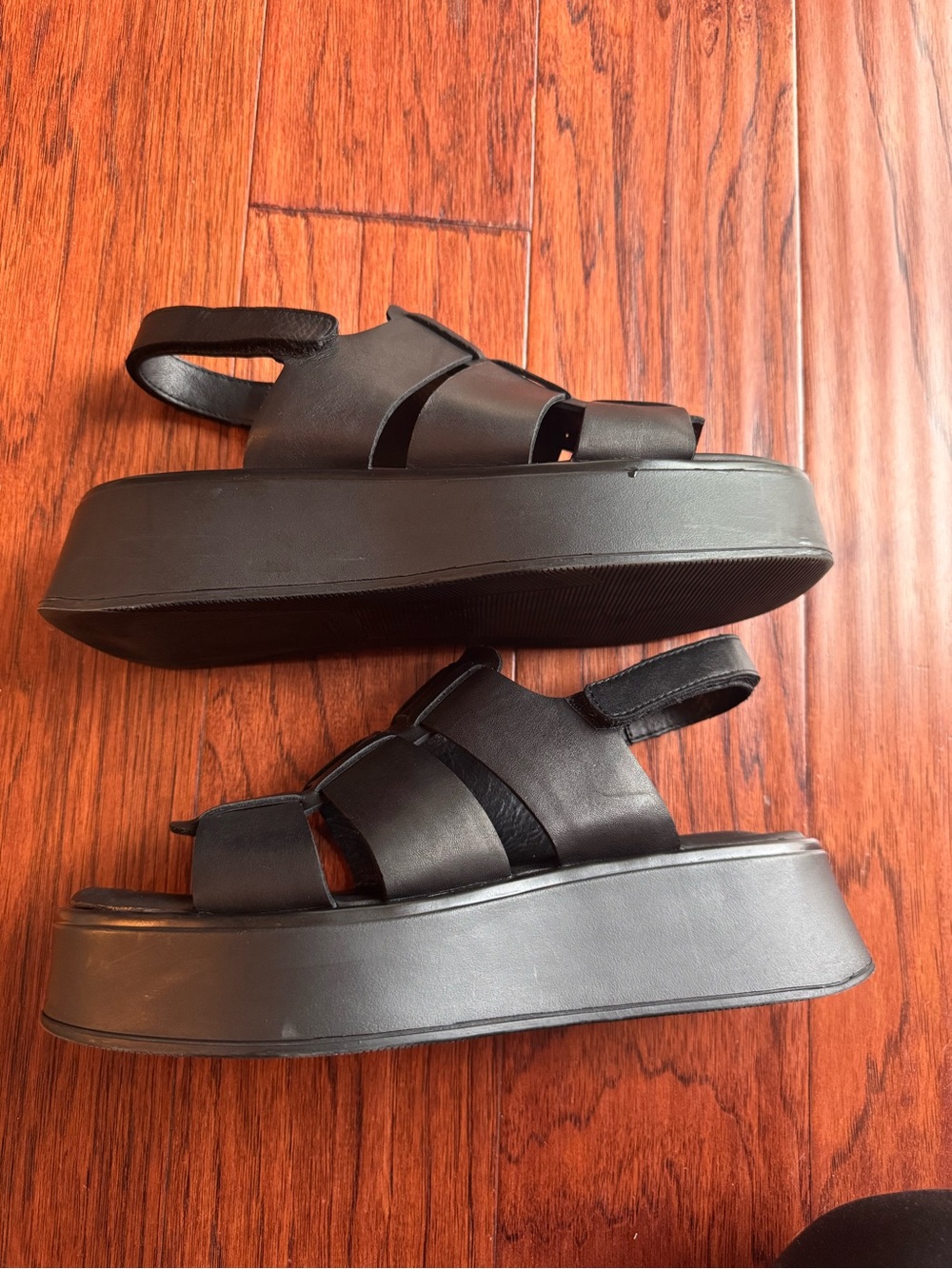 Vagabond Shoemakers Chic Courtney Black Platform Chunky Fisherman Sandals Sz 10 - Picture 8 of 11